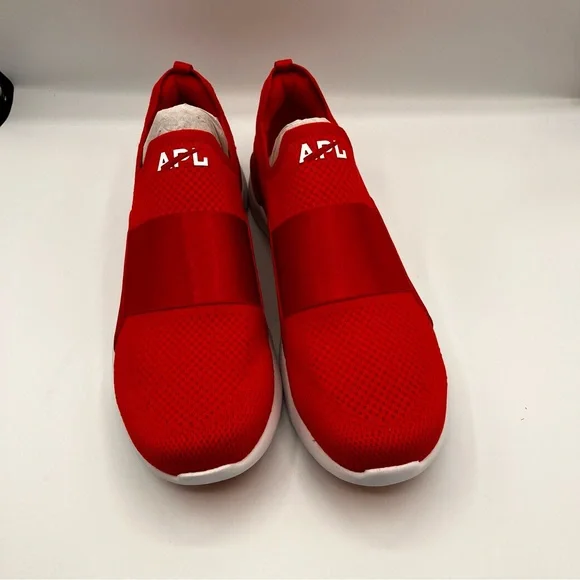APL Men's 12 Techloom Bliss Slip On Athletic Shoes Run Gym Red White NIB Gift - Picture 4 of 6